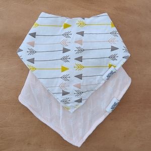 Baby girl bibs, set of 2